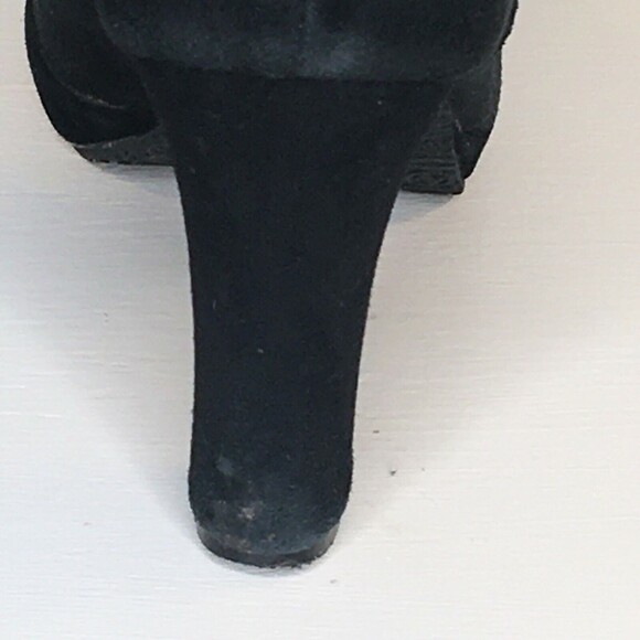 Adrienne Vittadini Patrick Suede Heeled boots Black Knee High Zip Up Women's 7.5 - Picture 9 of 12